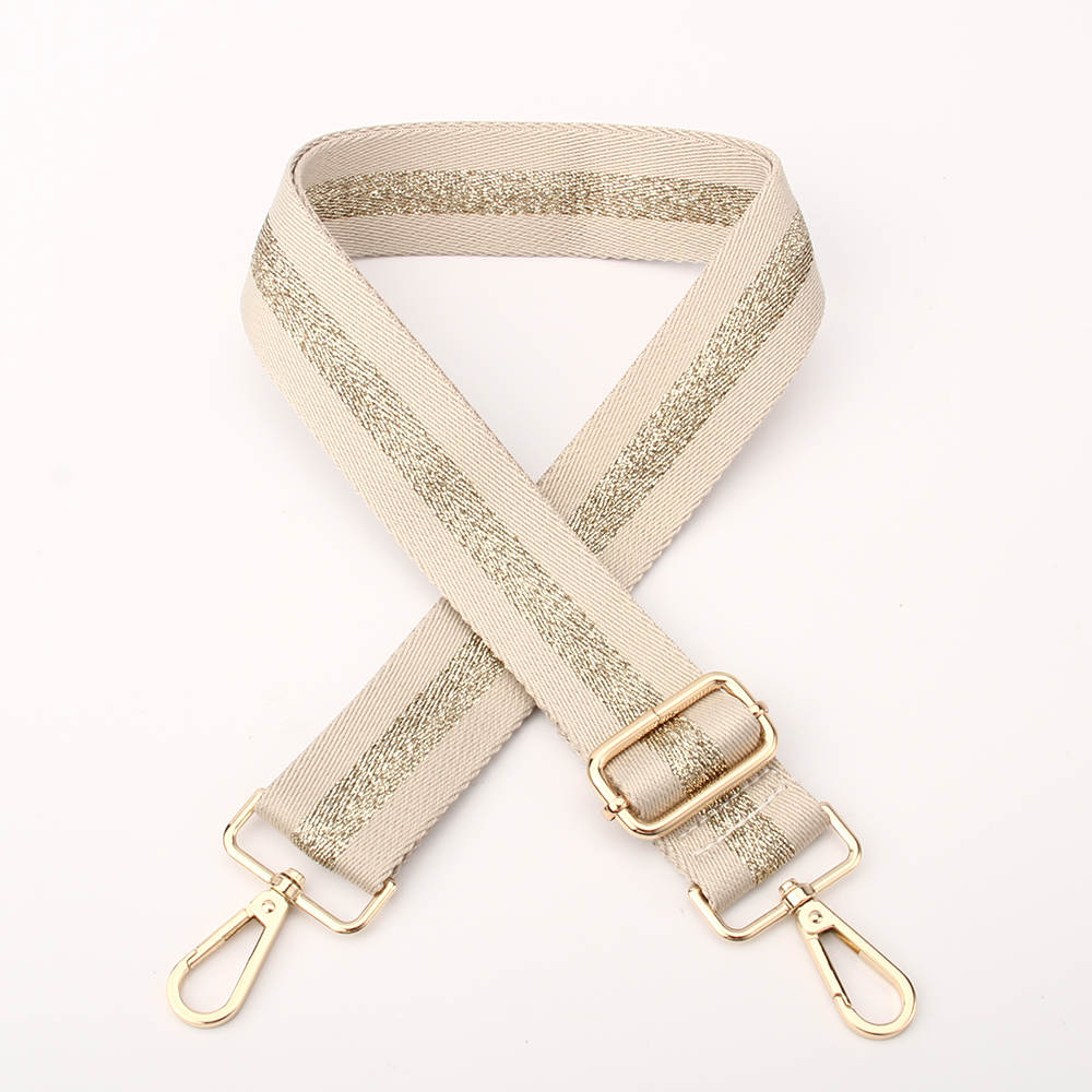 28.7 ~ 51.6 byhands Adjustable Webbing Crossbody Bag Strap, Bronze Style  Ring (44-1321)