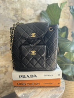 Chanel | Black Large Quilted Leather Vintage Duma Backpack