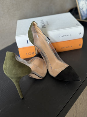 GIANVITO ROSSI | Black and Olive Heels