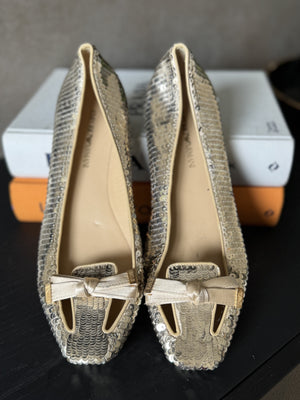 ARMANI EMPORIO | Gold Sequin Pumps