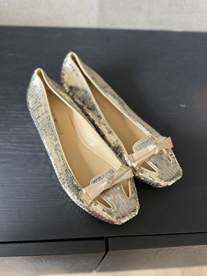 ARMANI EMPORIO | Gold Sequin Pumps