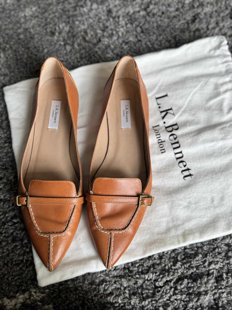 LK BENNET | Brown Leather Loafers