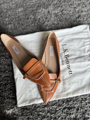 LK BENNET | Brown Leather Loafers