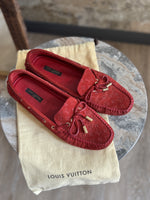 LOUIS VUITTON | Red Loafers