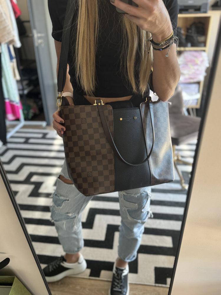 Louis Vuitton | Damier Eden Canvas & Taurillon Leather Jersey Tote Bag